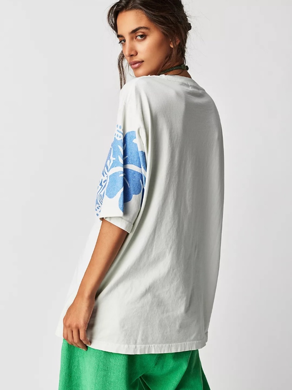 NWOT XS The Bureau Free People Hibiscus Tee - Picture 3 of 3